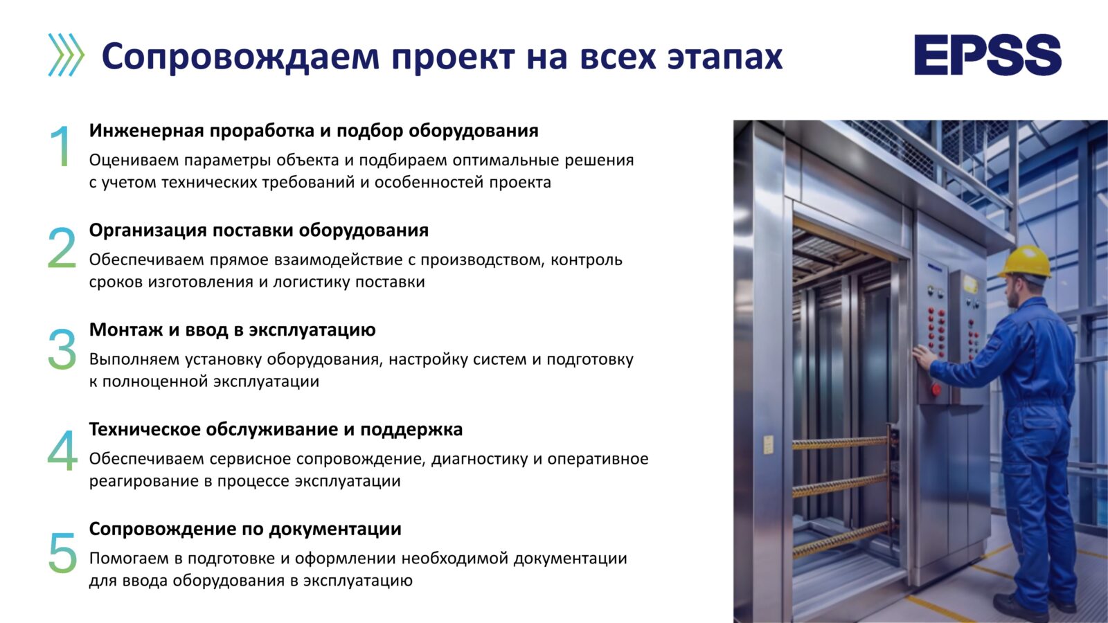 Лифтовое оборудование EPSS, поставка и монтаж под ключ (22)
